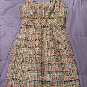 Women’s Trina Turk Vibrant Tweed Midi Dress